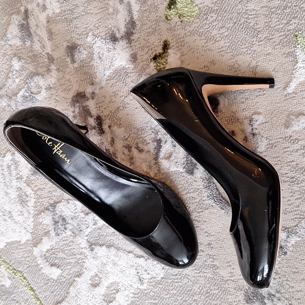 Cole Haan Black Patent Leather Heels 9.5